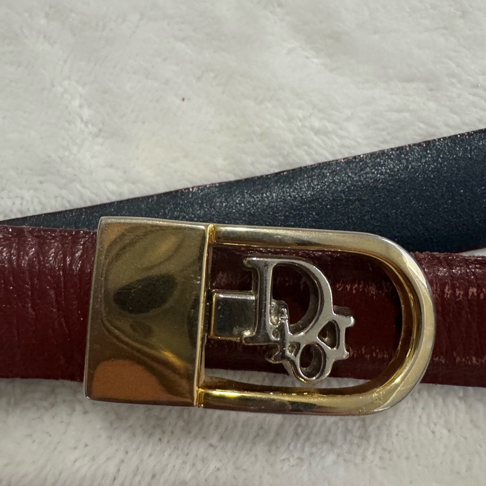 Dior Women’s Leather Belt - Gold and Brown